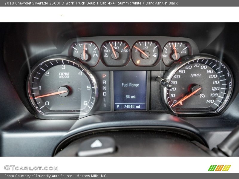  2018 Silverado 2500HD Work Truck Double Cab 4x4 Work Truck Double Cab 4x4 Gauges