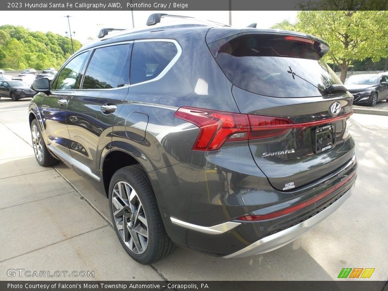 Portofino Gray / Beige 2023 Hyundai Santa Fe Calligraphy AWD