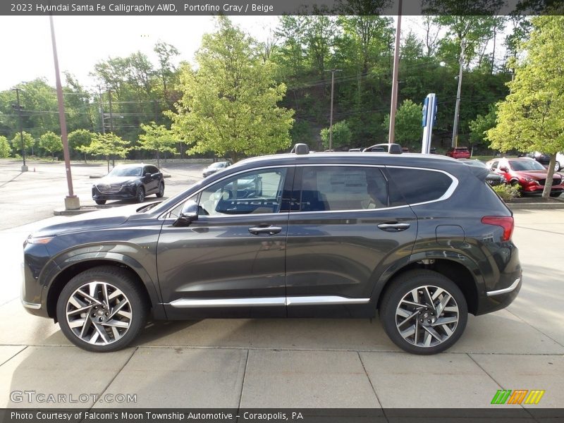 Portofino Gray / Beige 2023 Hyundai Santa Fe Calligraphy AWD