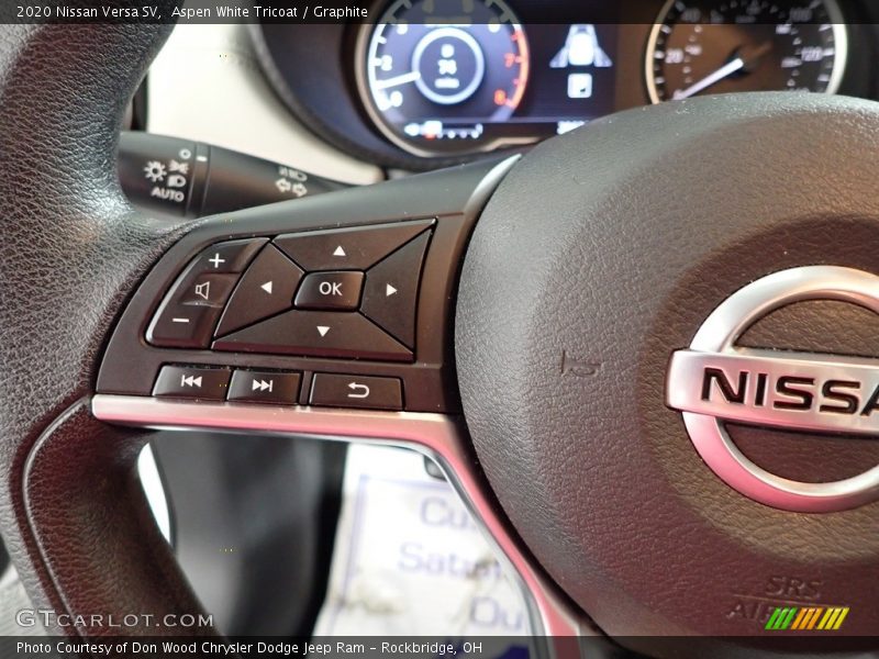 Aspen White Tricoat / Graphite 2020 Nissan Versa SV