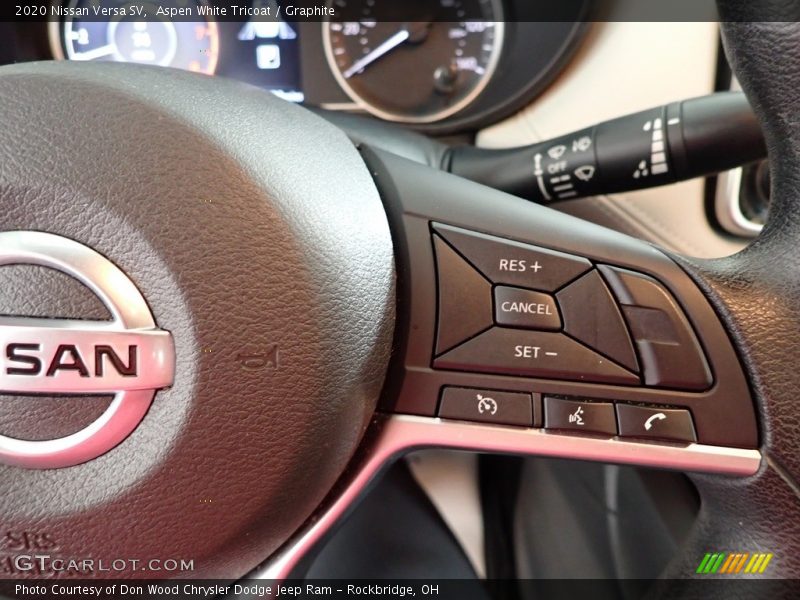 Aspen White Tricoat / Graphite 2020 Nissan Versa SV