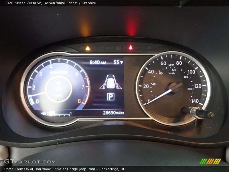 Aspen White Tricoat / Graphite 2020 Nissan Versa SV