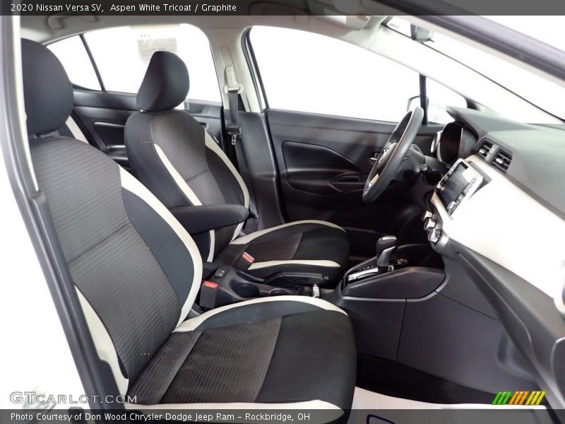 Aspen White Tricoat / Graphite 2020 Nissan Versa SV