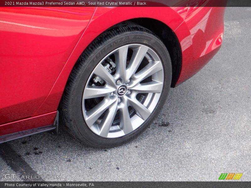 Soul Red Crystal Metallic / Black 2021 Mazda Mazda3 Preferred Sedan AWD