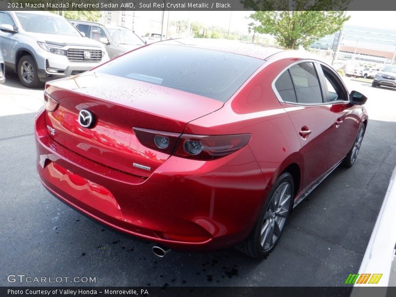 Soul Red Crystal Metallic / Black 2021 Mazda Mazda3 Preferred Sedan AWD