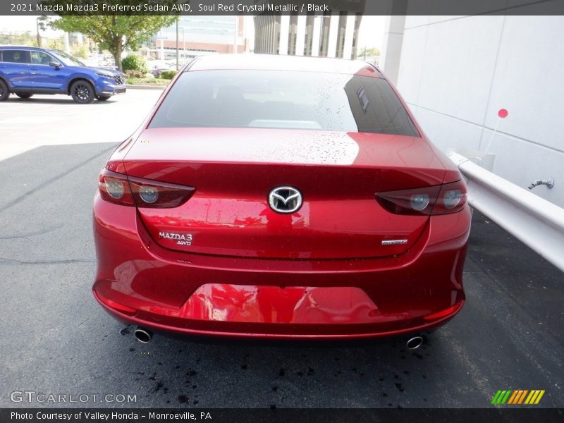 Soul Red Crystal Metallic / Black 2021 Mazda Mazda3 Preferred Sedan AWD