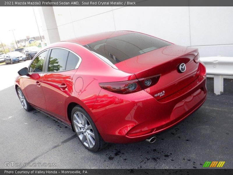 Soul Red Crystal Metallic / Black 2021 Mazda Mazda3 Preferred Sedan AWD