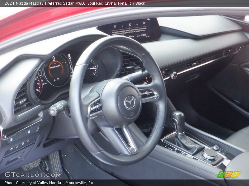 Soul Red Crystal Metallic / Black 2021 Mazda Mazda3 Preferred Sedan AWD