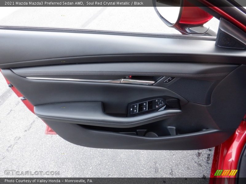 Soul Red Crystal Metallic / Black 2021 Mazda Mazda3 Preferred Sedan AWD