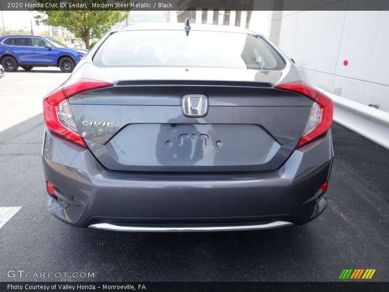 Modern Steel Metallic / Black 2020 Honda Civic EX Sedan
