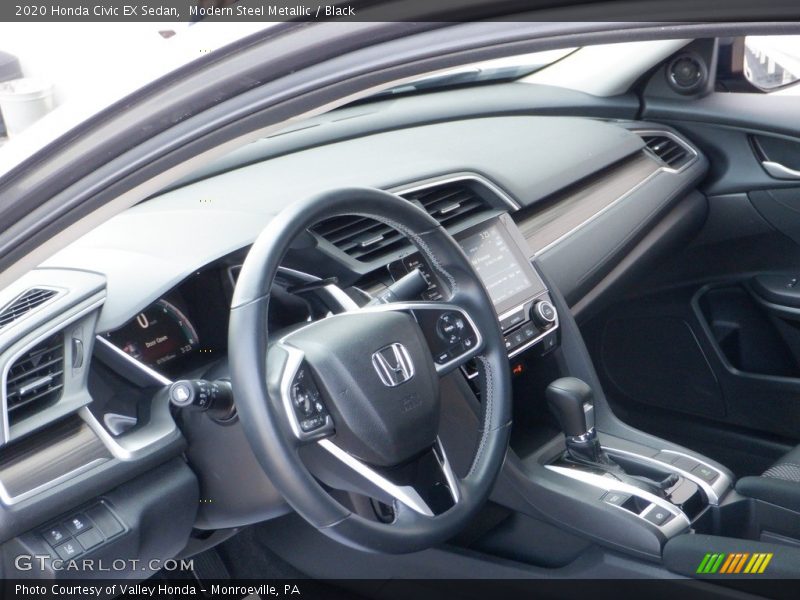 Modern Steel Metallic / Black 2020 Honda Civic EX Sedan