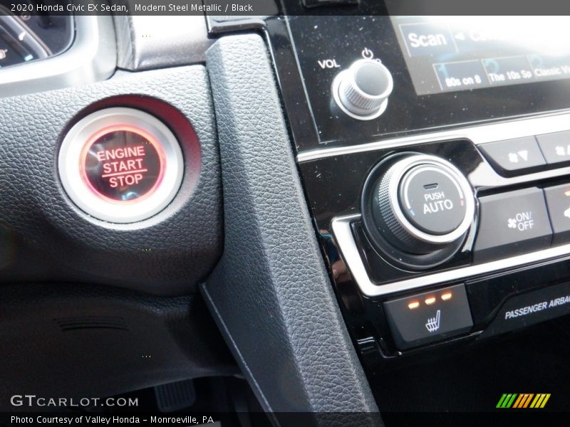 Modern Steel Metallic / Black 2020 Honda Civic EX Sedan