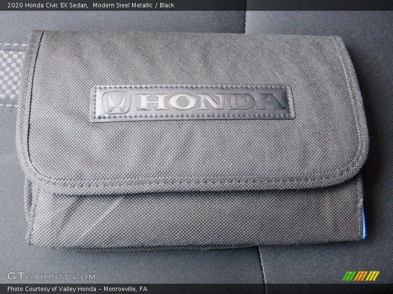 Modern Steel Metallic / Black 2020 Honda Civic EX Sedan