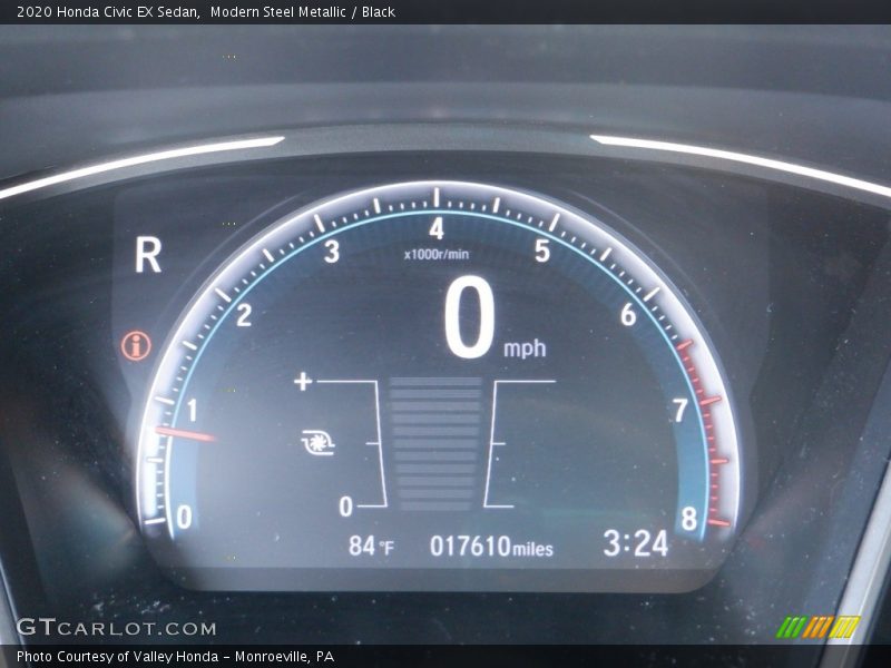 Modern Steel Metallic / Black 2020 Honda Civic EX Sedan