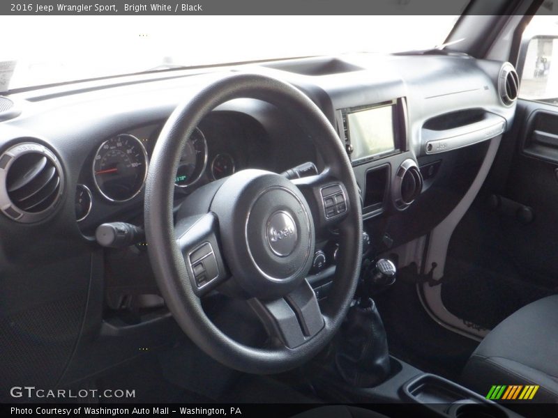 Bright White / Black 2016 Jeep Wrangler Sport