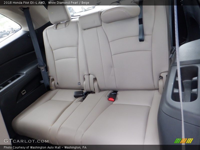 White Diamond Pearl / Beige 2018 Honda Pilot EX-L AWD
