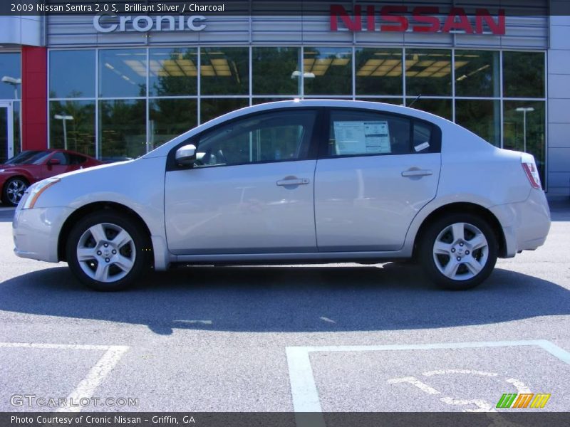 Brilliant Silver / Charcoal 2009 Nissan Sentra 2.0 S