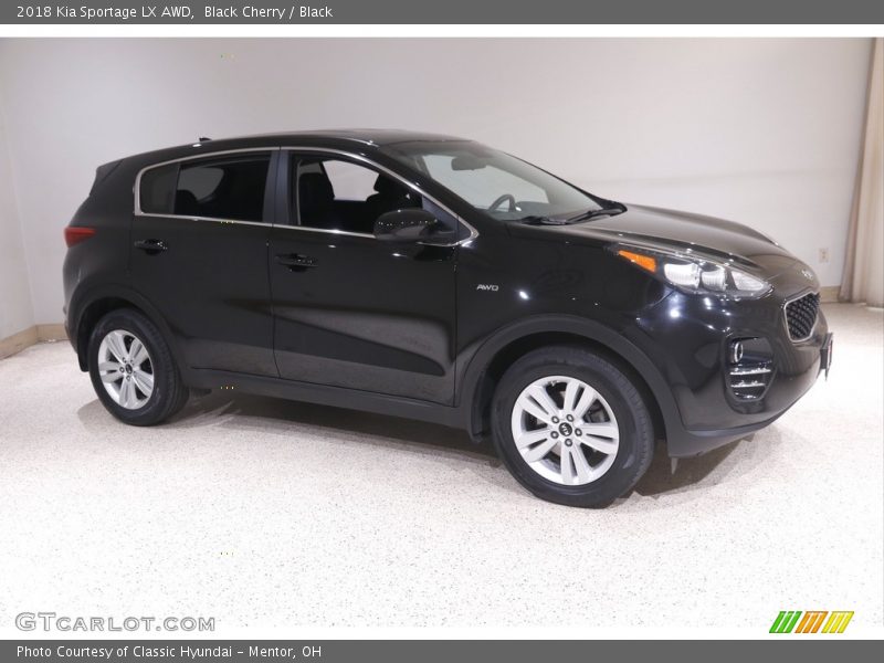 Black Cherry / Black 2018 Kia Sportage LX AWD