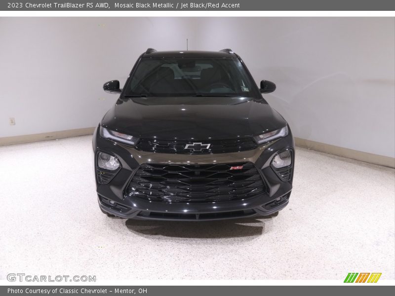Mosaic Black Metallic / Jet Black/Red Accent 2023 Chevrolet TrailBlazer RS AWD
