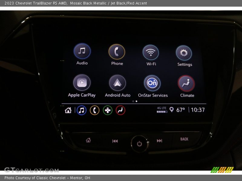 Mosaic Black Metallic / Jet Black/Red Accent 2023 Chevrolet TrailBlazer RS AWD