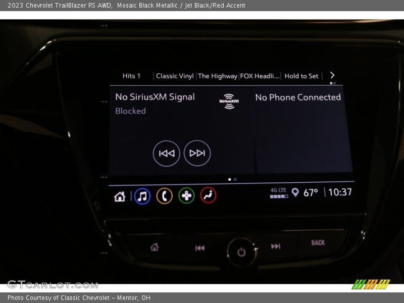 Mosaic Black Metallic / Jet Black/Red Accent 2023 Chevrolet TrailBlazer RS AWD