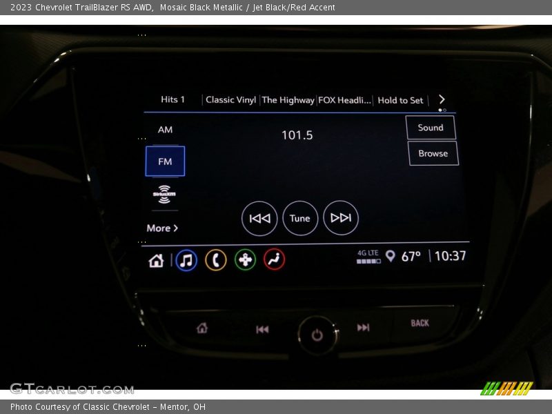 Mosaic Black Metallic / Jet Black/Red Accent 2023 Chevrolet TrailBlazer RS AWD