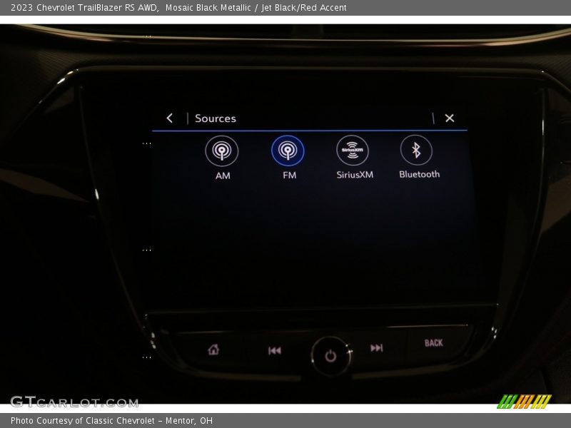 Mosaic Black Metallic / Jet Black/Red Accent 2023 Chevrolet TrailBlazer RS AWD