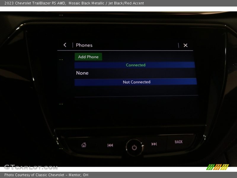 Mosaic Black Metallic / Jet Black/Red Accent 2023 Chevrolet TrailBlazer RS AWD