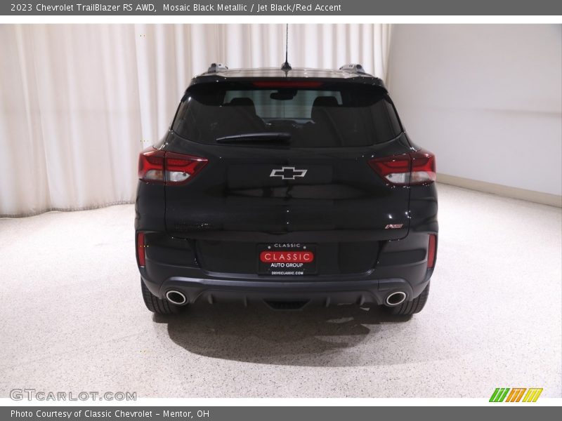 Mosaic Black Metallic / Jet Black/Red Accent 2023 Chevrolet TrailBlazer RS AWD