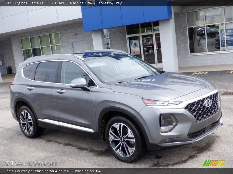 Machine Gray / Espresso/Gray 2020 Hyundai Santa Fe SEL 2.0 AWD