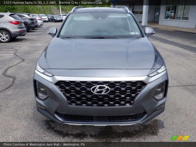 Machine Gray / Espresso/Gray 2020 Hyundai Santa Fe SEL 2.0 AWD