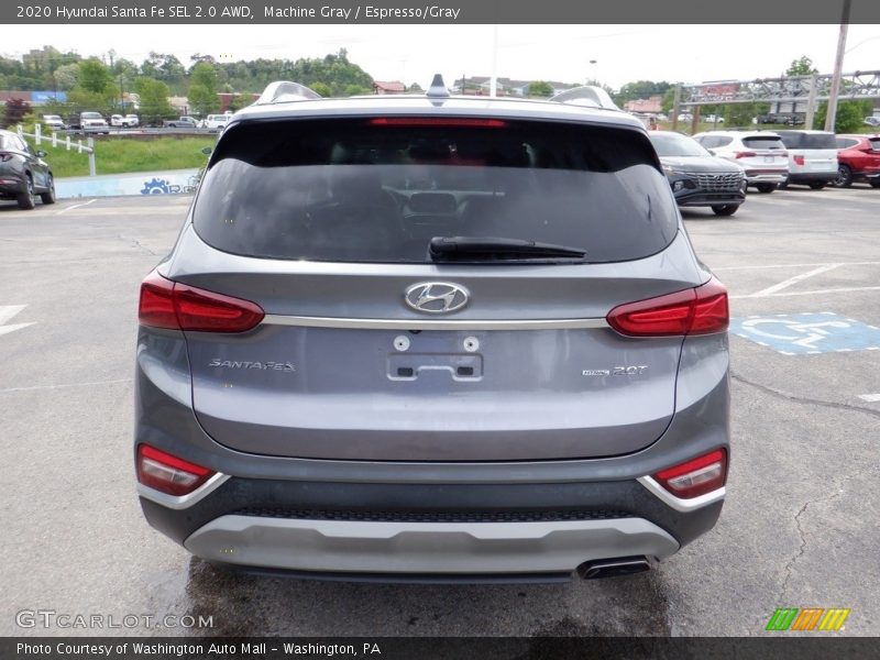 Machine Gray / Espresso/Gray 2020 Hyundai Santa Fe SEL 2.0 AWD