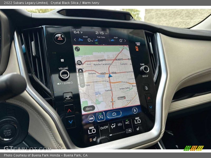 Navigation of 2022 Legacy Limited