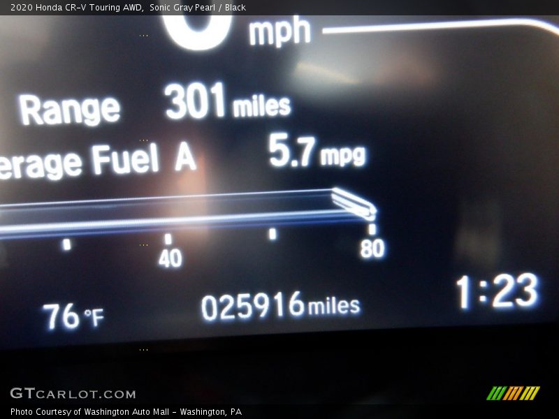Sonic Gray Pearl / Black 2020 Honda CR-V Touring AWD