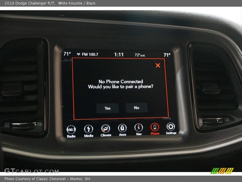 White Knuckle / Black 2019 Dodge Challenger R/T