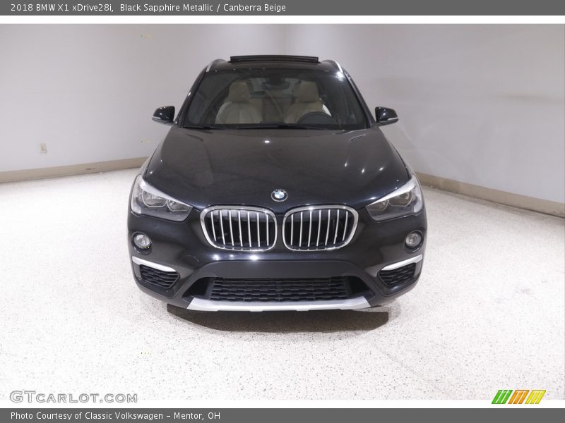 Black Sapphire Metallic / Canberra Beige 2018 BMW X1 xDrive28i