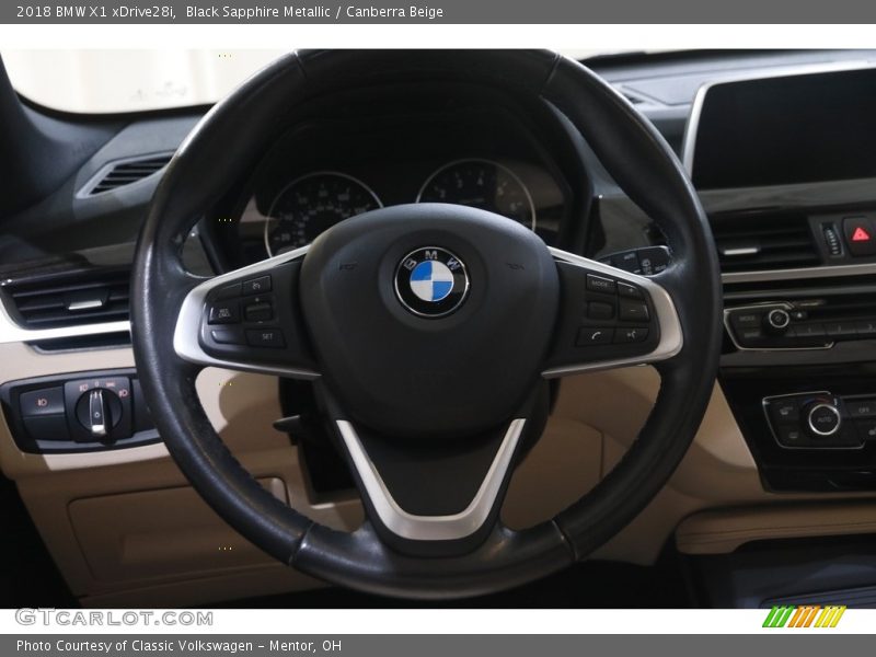 Black Sapphire Metallic / Canberra Beige 2018 BMW X1 xDrive28i