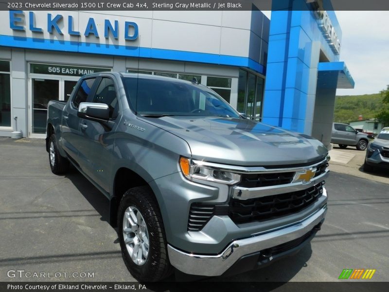 Sterling Gray Metallic / Jet Black 2023 Chevrolet Silverado 1500 LT Crew Cab 4x4