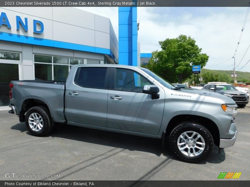 Sterling Gray Metallic / Jet Black 2023 Chevrolet Silverado 1500 LT Crew Cab 4x4