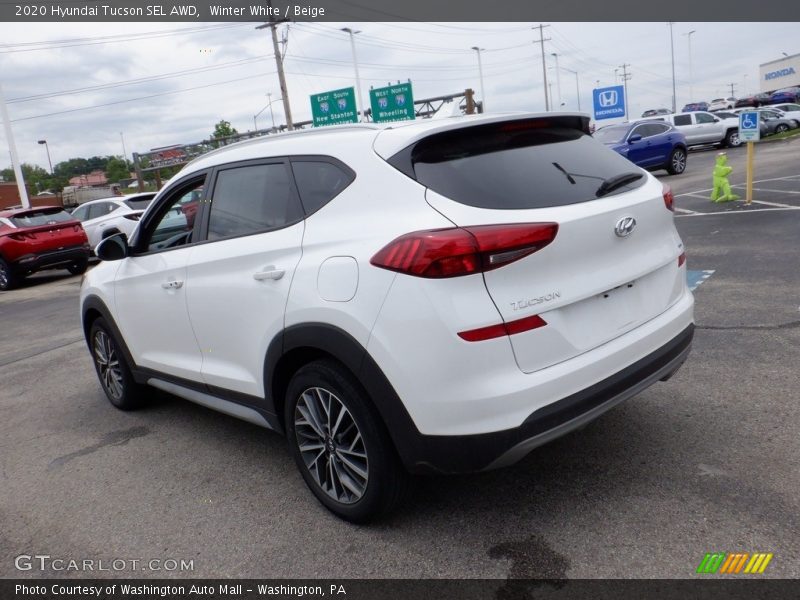 Winter White / Beige 2020 Hyundai Tucson SEL AWD