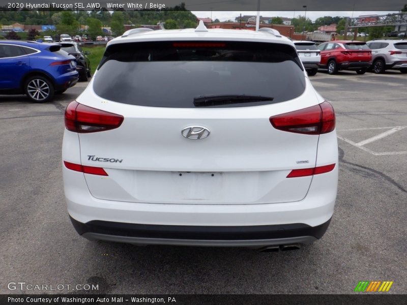 Winter White / Beige 2020 Hyundai Tucson SEL AWD