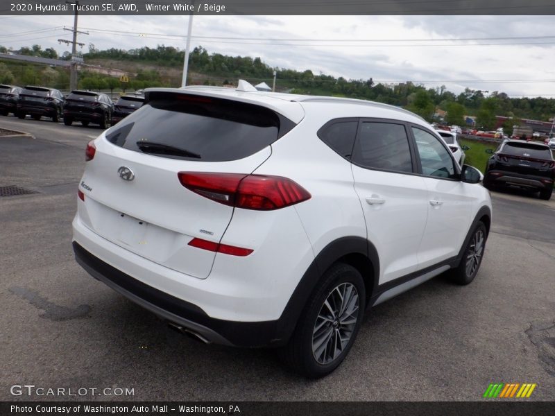 Winter White / Beige 2020 Hyundai Tucson SEL AWD