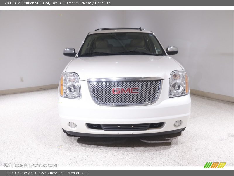 White Diamond Tricoat / Light Tan 2013 GMC Yukon SLT 4x4