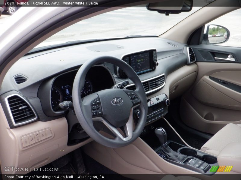 Winter White / Beige 2020 Hyundai Tucson SEL AWD
