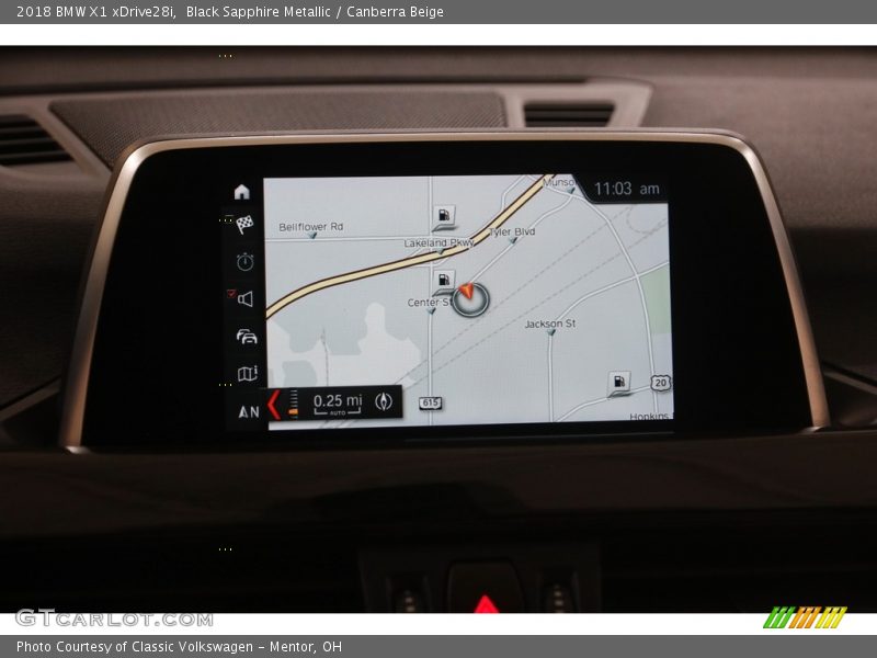 Black Sapphire Metallic / Canberra Beige 2018 BMW X1 xDrive28i