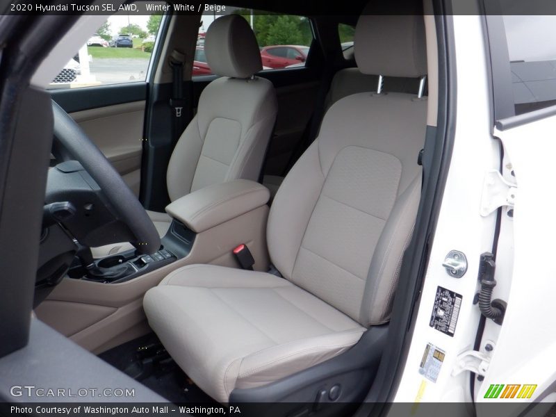 Winter White / Beige 2020 Hyundai Tucson SEL AWD