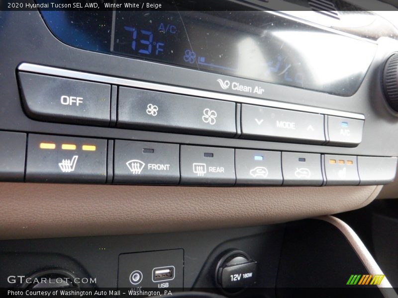 Winter White / Beige 2020 Hyundai Tucson SEL AWD