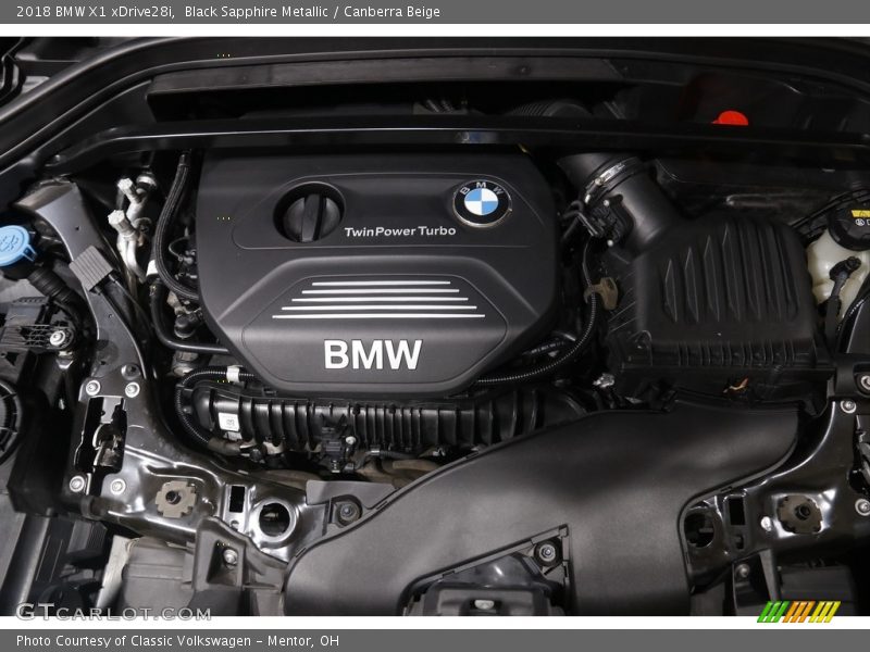 Black Sapphire Metallic / Canberra Beige 2018 BMW X1 xDrive28i