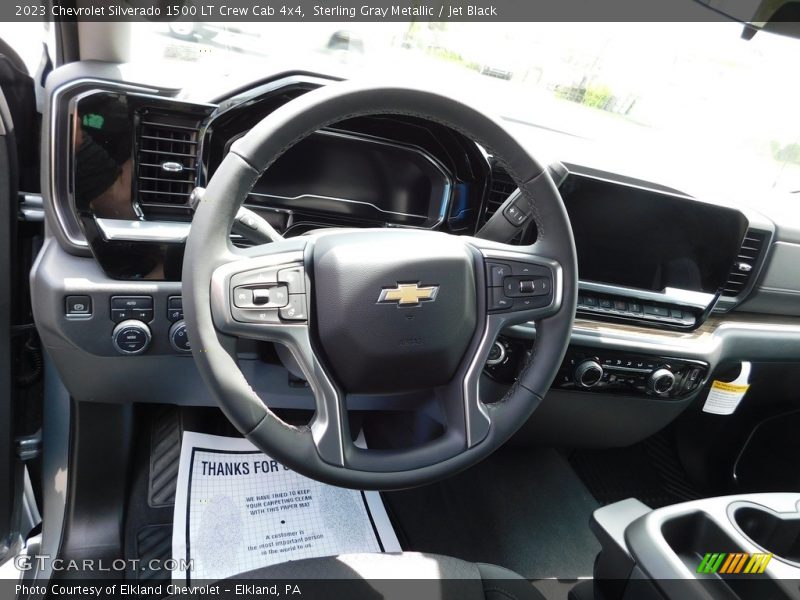 Sterling Gray Metallic / Jet Black 2023 Chevrolet Silverado 1500 LT Crew Cab 4x4