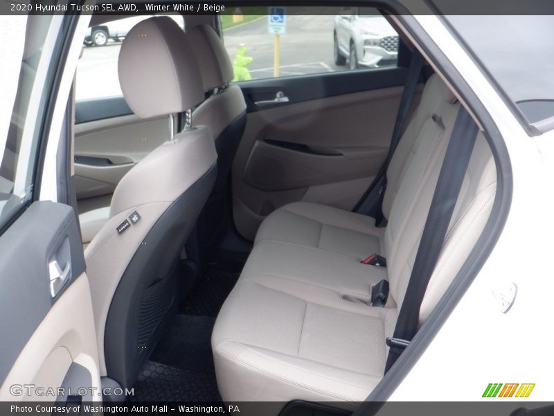 Winter White / Beige 2020 Hyundai Tucson SEL AWD